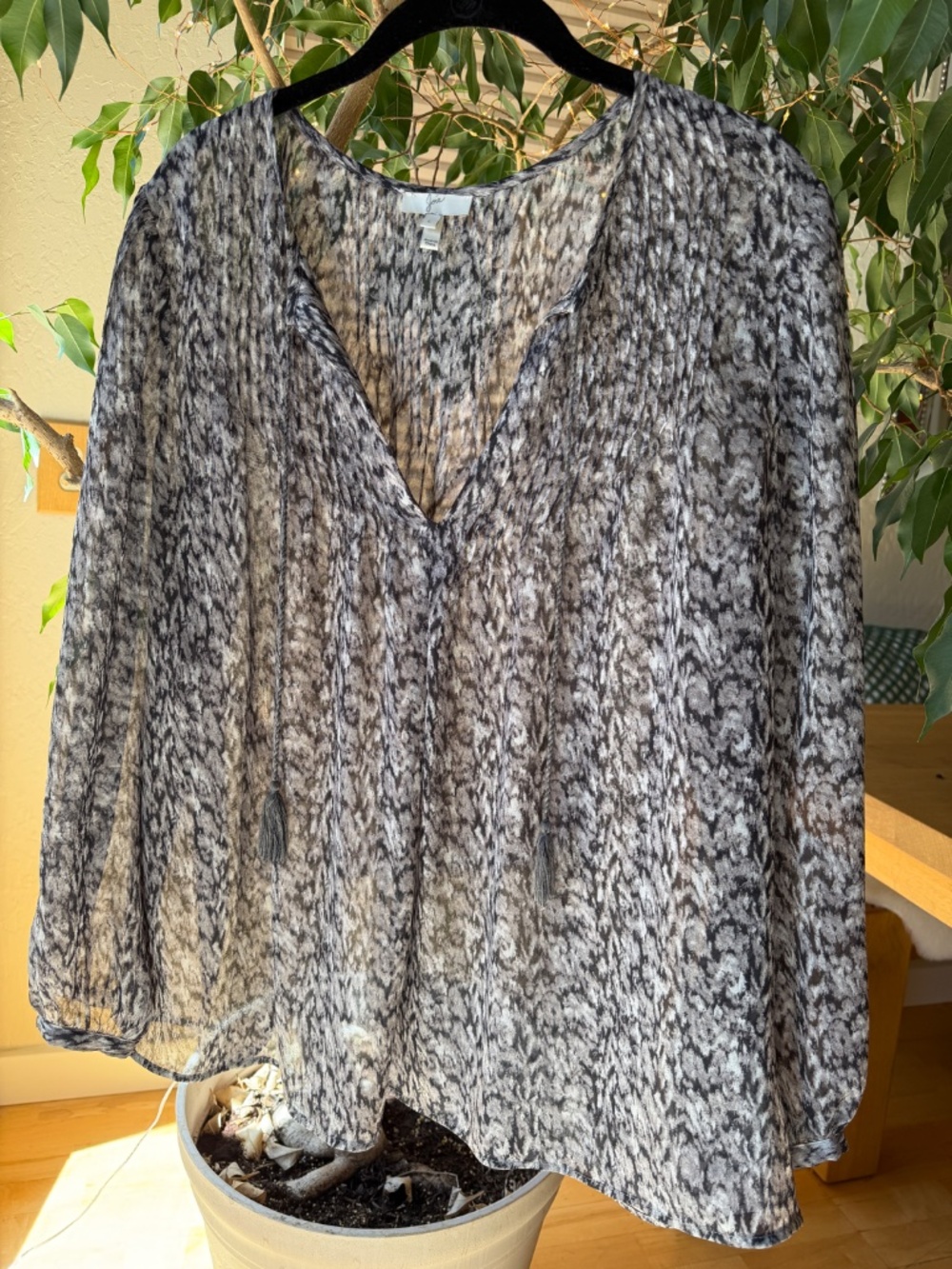 Joie Suzetta Print Silk Top